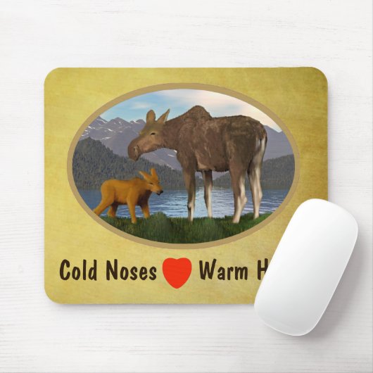 Moose in de Meadow Muismat (Met muis)