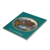 Moose in de Meadow Tegeltje (Zijkant)