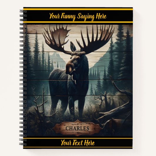 Moose in de schemerwildernis notitieboek (Voorkant)