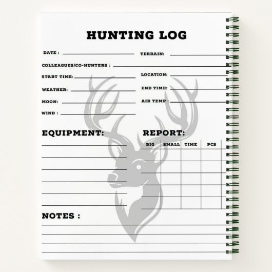 Moose in een rustige bergscène notitieboek (Achterkant)