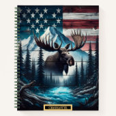 Moose in een rustige wildernis scene notitieboek (Voorkant)