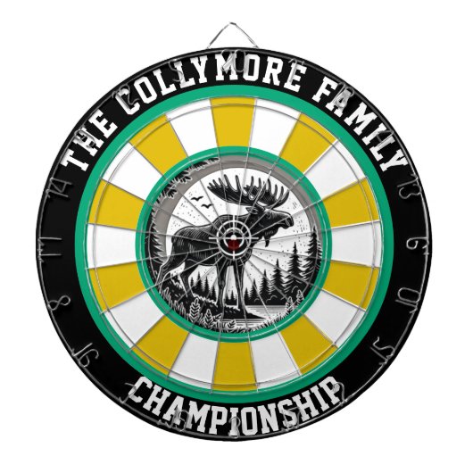 Moose in Forest AIM Design Dartbord (Voorkant)