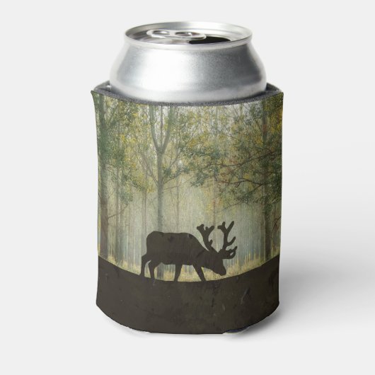 Moose in Forest Illustration Personalized Blikjeskoeler (Blikje Achterkant)