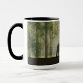 Moose in Forest Illustration Personalized Mok (Links)