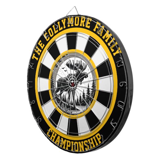 Moose in Forest Target Circle Dartbord (Voorkant Rechts)