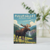 Moose in Fulufjället National Park Zweden Reizen Briefkaart (Staand voorkant)