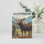 Moose in Fulufjället National Park Zweden Reizen Briefkaart (Staand voorkant)