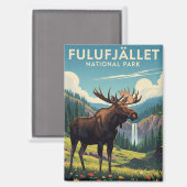 Moose in Fulufjället National Park Zweden Reizen Magneet (Voorkant / Achterkant)