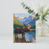 Moose in Glacier National Park Reizen Briefkaart (Staand voorkant)