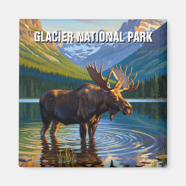 Moose in Glacier National Park Reizen Magneet