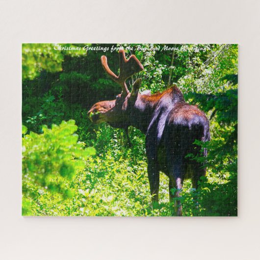 Moose in Grand Tetons. kerstcadeautjes Legpuzzel (Horizontaal)