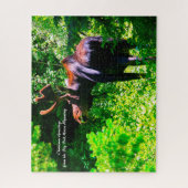 Moose in Grand Tetons. Kerstgroet Jigzaag Legpuzzel (Verticaal)