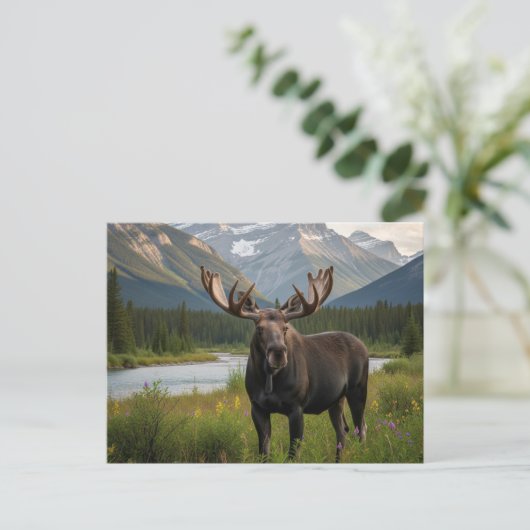 Moose in het Banff National Park in Canada Briefkaart (Staand voorkant)