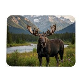 Moose in het Banff National Park in Canada Magneet