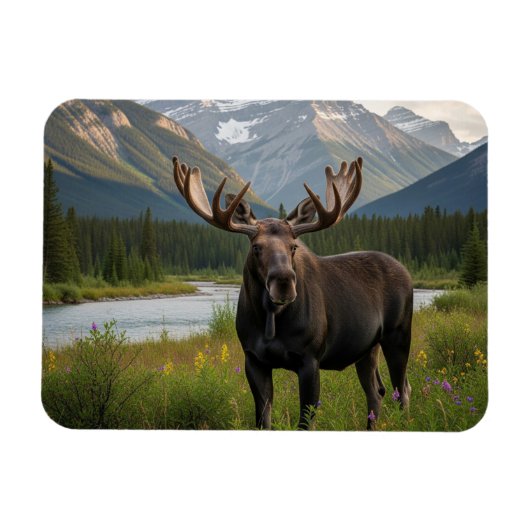 Moose in het Banff National Park in Canada Magneet (Horizontaal)