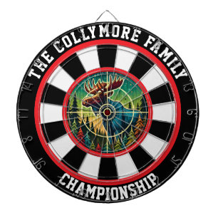 Moose in het bos Bullseye Dartbord
