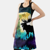 Moose in het bos Volle maan Schort (Insitu)