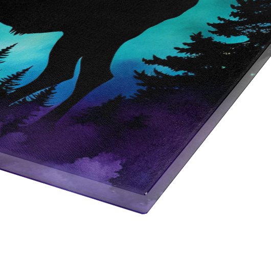 Moose in het bos Volle maan Snijplank (Hoek)