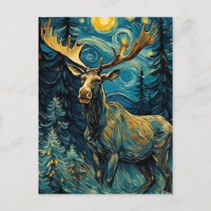 Moose in het dennenbos Van Gogh Briefkaart