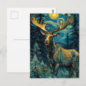 Moose in het dennenbos Van Gogh Briefkaart (Voorkant / Achterkant)