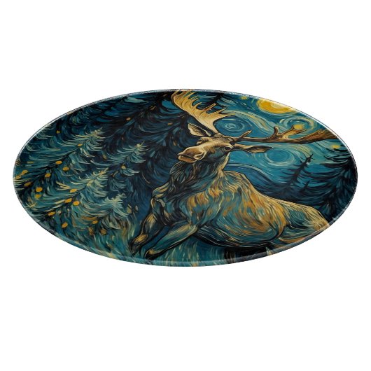 Moose in het dennenbos Van Gogh Snijplank (Hoek)