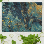 Moose in het dennenbos Van Gogh Theedoek (Gevouwen)