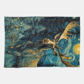 Moose in het dennenbos Van Gogh Theedoek (Horizontaal)