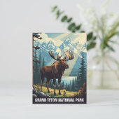 Moose in het Grand Teton National Park Briefkaart (Staand voorkant)