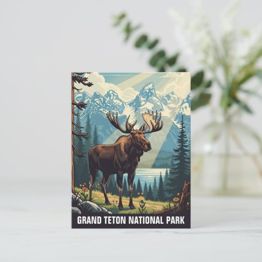  Moose in het Grand Teton National Park Briefkaart (Staand voorkant)