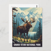 Moose in het Grand Teton National Park Briefkaart (Voorkant / Achterkant)