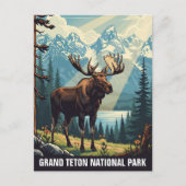  Moose in het Grand Teton National Park Briefkaart (Voorkant)
