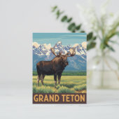  Moose in het Grand Teton National Park Briefkaart (Staand voorkant)