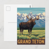  Moose in het Grand Teton National Park Briefkaart (Voorkant / Achterkant)
