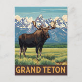Moose in het Grand Teton National Park Briefkaart (Voorkant)