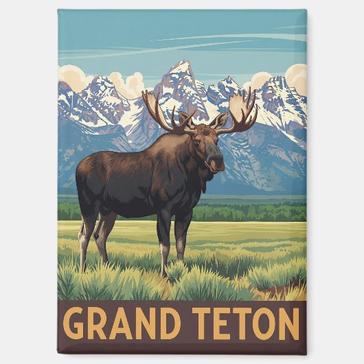 Moose in het Grand Teton National Park Magneet (Voorkant)