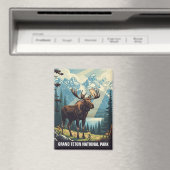  Moose in het Grand Teton National Park Magneet (Insitu (Vaatwasser))