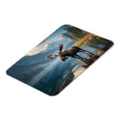 Moose in het meer magneet (Linkerzijde)