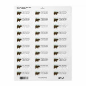 Moose in het Sneeuw  Forest Vakantie Etiket (Full Sheet)