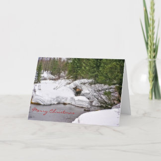Moose in het Wenskaart van Snow Feestdagen Kaart