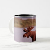 Moose in Lake Tweekleurige Koffiemok (Voorkant links)