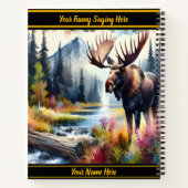 Moose in levendige herfstwildernis notitieboek (Achterkant)