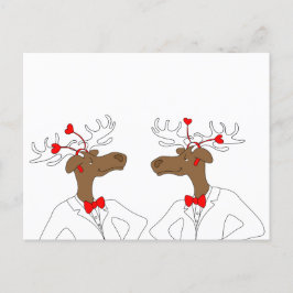 Moose in Love Briefkaart