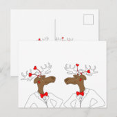 Moose in Love Briefkaart (Voorkant / Achterkant)