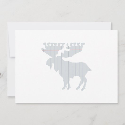 Moose in notitieboek pagina - Kies achtergrondkleu Kaart (Achterkant)