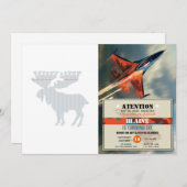 Moose in notitieboek pagina - Kies achtergrondkleu Kaart (Voorkant / Achterkant)