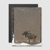 Moose in Snow (Voorkant / Achterkant)