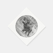 Moose in Snow Emblem Servetten (Hoek)