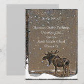 Moose in Snow Kaart (Voorkant / Achterkant)