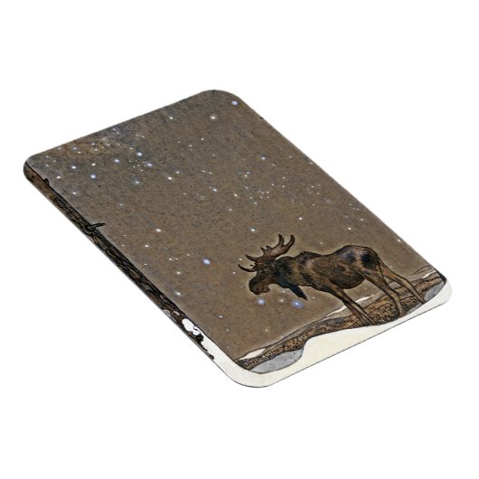 Moose in Snow Magneet (Rechterzijde)