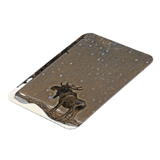 Moose in Snow Magneet (Linkerzijde)